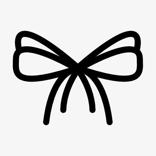 黑色圣诞节蝴蝶结图标免抠图标元素