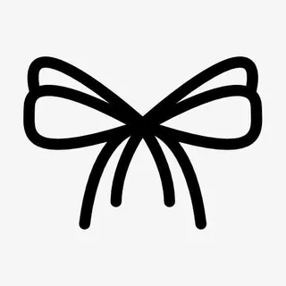 黑色圣诞节蝴蝶结图标免抠图标元素
