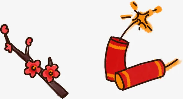 节日元素 鞭炮免抠