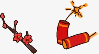 节日元素 鞭炮免抠