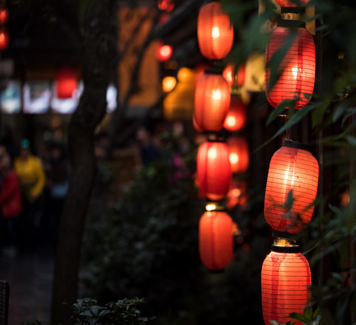 夜景灯笼好看高清