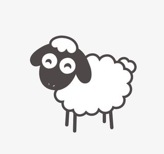 卡通小绵羊矢量图免抠手绘/卡通卡通元素