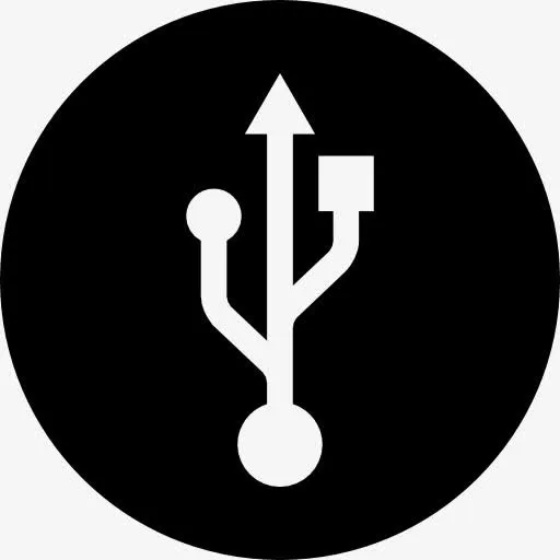 USB界面圆形符号图标免抠