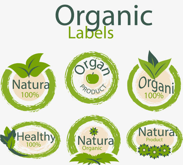 矢量手绘绿色图标免抠