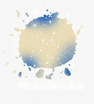泼墨墨迹雪花免抠