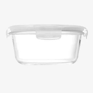 白色盖子用品玻璃保鲜盒免抠