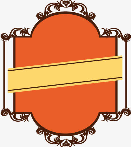 矢量复古欧式主题框边框免抠