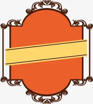 矢量复古欧式主题框边框免抠