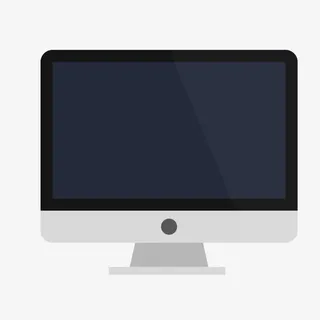 灰色电脑显示免抠