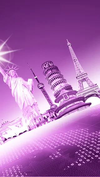 旅游海报H5背景高清