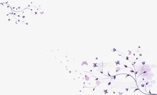 时尚典雅花卉背景矢量素材免抠