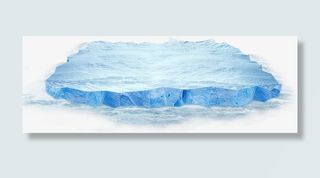 蓝色冰山冰块设计免抠