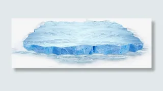 蓝色冰山冰块设计免抠