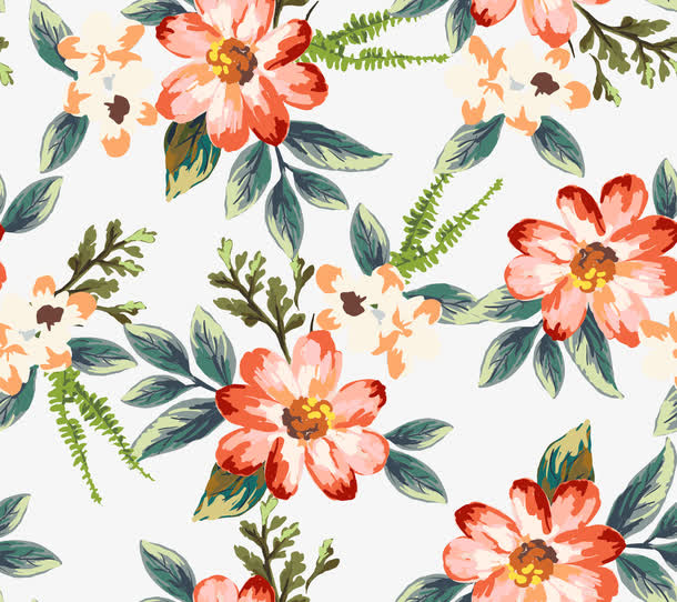 花卉小清新插画矢量素材免抠