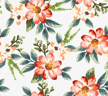 花卉小清新插画矢量素材免抠