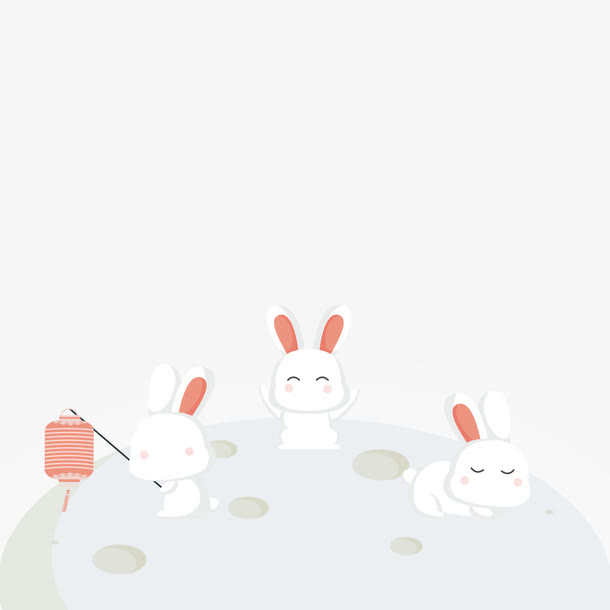 中秋节可爱的兔子免抠