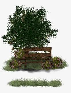 春天花语绿叶装饰意境免抠装饰植物元素