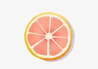 手绘小清新西柚免抠