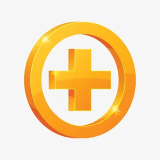 黄色加号符号免抠