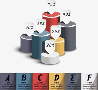 矢量ppt数据分析图免抠