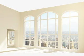 黄色墙内落地窗高清免扣素材免抠