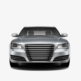 银色豪车正面图免抠