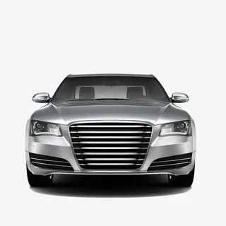 银色豪车正面图免抠