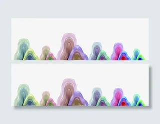 水墨山峰素材免抠