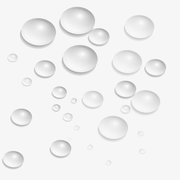 晶莹水滴矢量图免抠