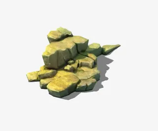 长满青苔的石头免抠