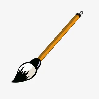 手绘简约风文具矢量毛笔免抠素材免抠