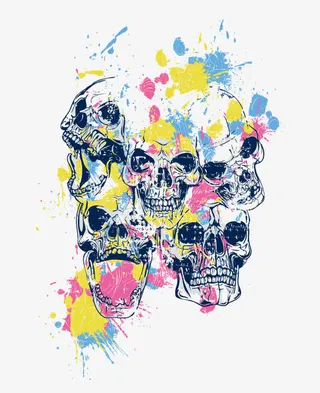 矢量骷髅图案免抠