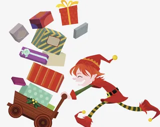 圣诞大节派礼物免抠