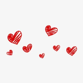 情人节婚博会粉色手绘爱心漂浮装饰免抠