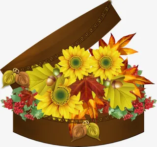 秋季凋零的树叶免抠