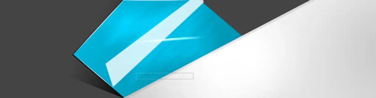 简约蓝色几何海报背景