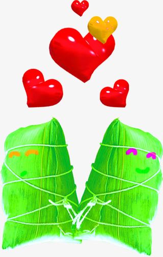 卡通粽子端午节表情免抠