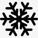 黑色雪花图标免抠