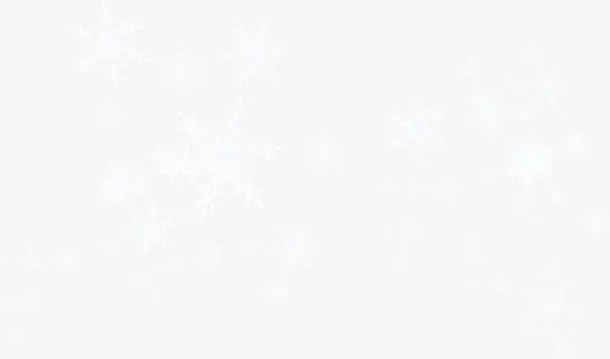 冬季飘雪雪花免抠