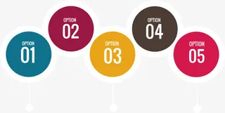 扁平圆形数字标号步骤PNG图片免抠