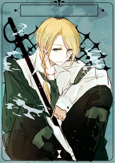 手绘插画金发男孩免抠