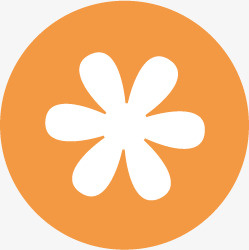 扁平化图标菊花符号免抠