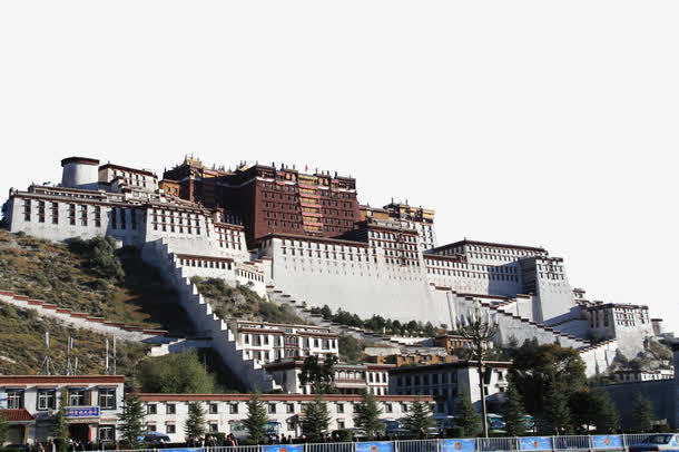 拉萨布达拉宫风景图免抠