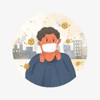 戴口罩的男人免抠