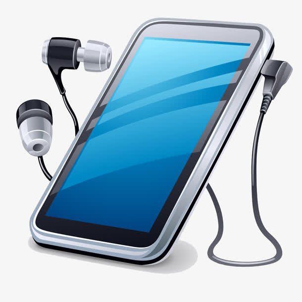 手绘手机耳塞免抠