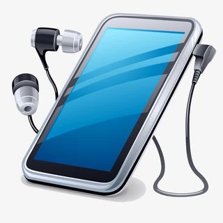 手绘手机耳塞免抠