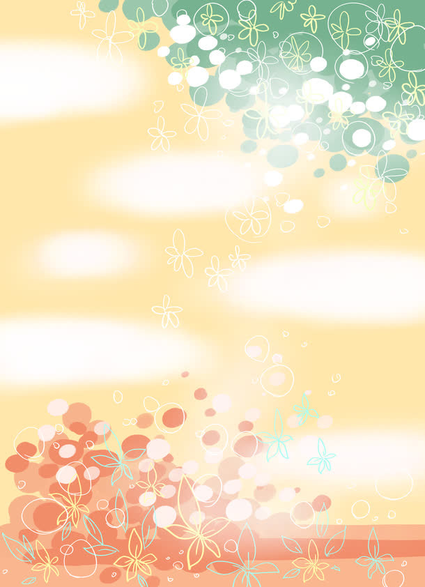 手绘卡通时尚幕布免抠