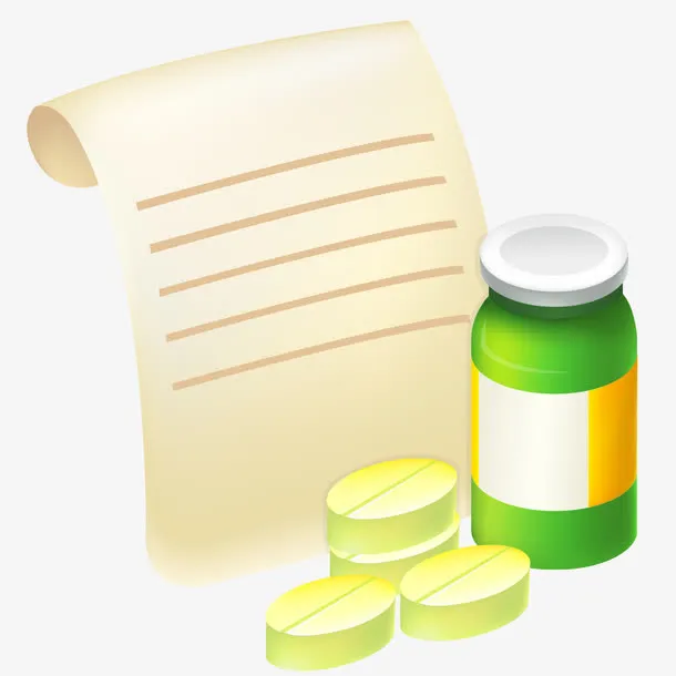 药品和纸张图案免抠