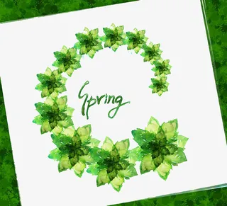 绿色草spring免抠