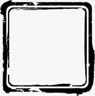 黑色水墨设计方形标签免抠